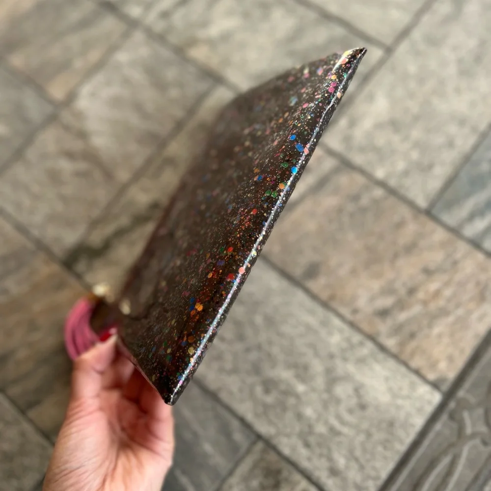 Multicolor Glitter Clutch Bag